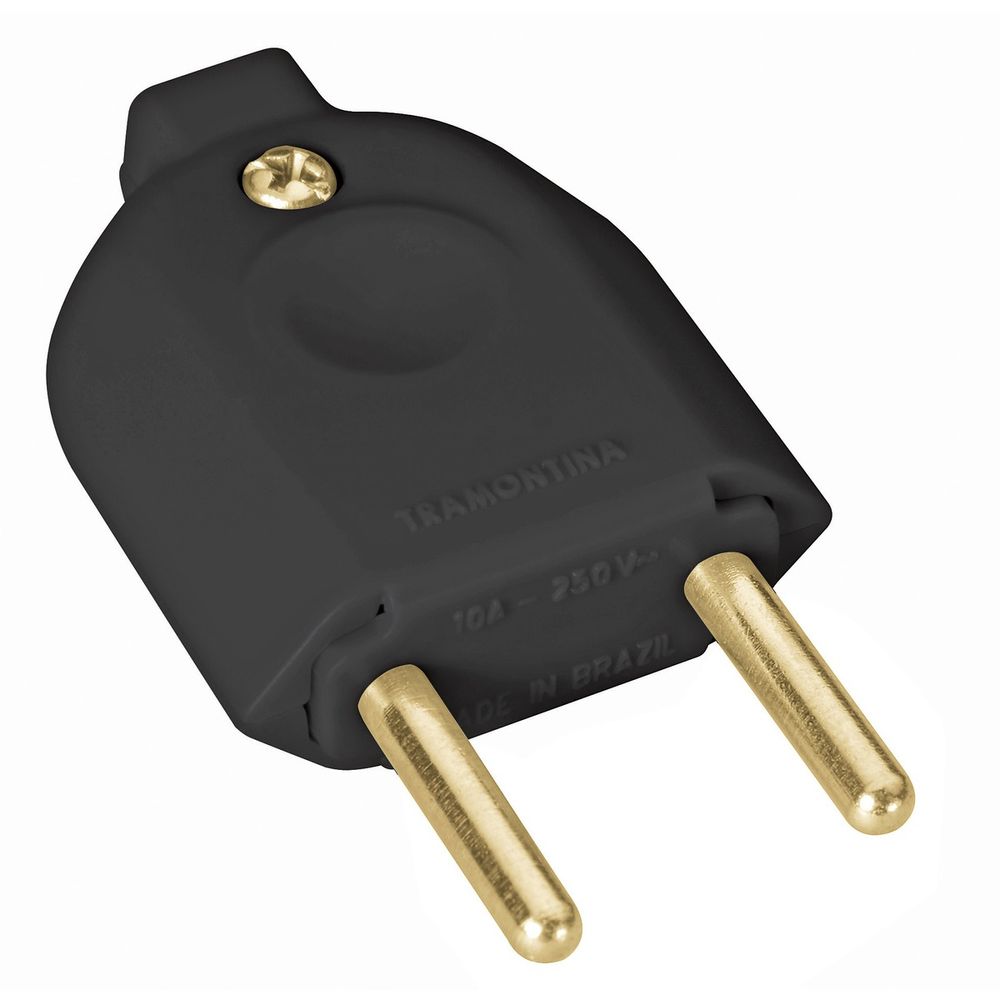 PLUG MACHO 57402/002 2P 10A/250V TRAMONTINA - Cosama