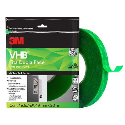Fita-Dupla-Face-VHB-Verde-e-Transparente-19mm-X-20m-4910-3M